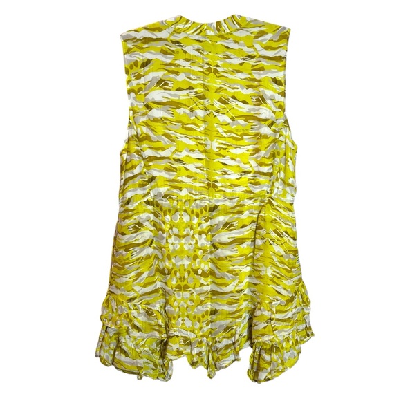 AllSaints Dress Oniyuri Yellow Silk Mini Dress, US 10 - Picture 2 of 12